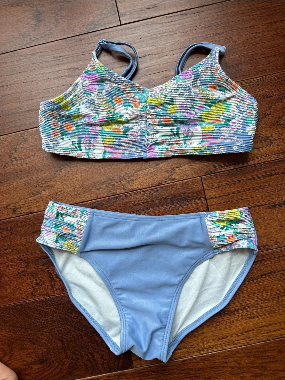 Girls Mixed Bikini Set - Multi Color Floral & Solid